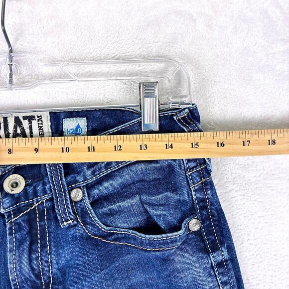 Ariat M7 Rocker Straight Jeans Men 30x36 (30x34) Salton Faded Whiskered Western - Picture 12 of 14